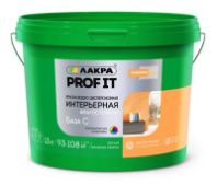8307495 Краска акриловая интерьерная влагостойкая Лакра PROF IT База С 13 кг