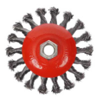 2302041 Щетка-крацовка коническая, для УШМ, стальная. витая проволока,  115мм