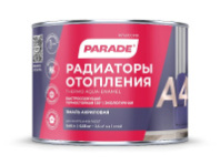 0006325 Эмаль PARADE А4 Радиаторы отопления акриловая термо Бел. п/мат. 0,45л Россия