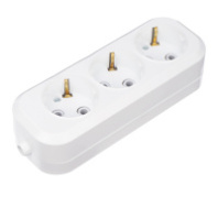 11-8704 Колодка 3 гнезда с заземлением REXANT