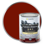 0007614 Грунт-эмаль 3 в 1 Лакра Красно-коричневый 0,8кг Л-С