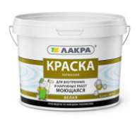  АКЦИЯ 8306486 Краска моющаяся латексная Лакра белоснежная  6,5кг (0007523)