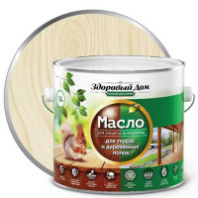 0007085 Масло для террас и деревянных полов Здоровый Дом слоновая кость 1,8л Л-С