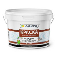 8306491 Краска акриловая фасадная Суперстойкая Лакра Белоснежная 3кг (0007546)