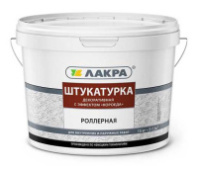 0007809 Штукатурка роллерная декоративная Лакра с эффектом «короеда» Белый 15кг Л-С