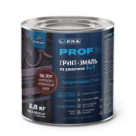 8311394 Грунт-эмаль по ржавчине 4 в 1 быстросохнущая Лакра PROF IT Шоколадно-корич., RAL 8017 2,8 кг