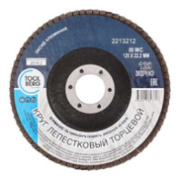 2213212 Круг лепестковый торцевой 125х22, Р120 (алюминий)