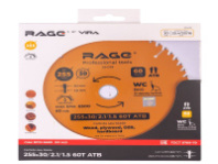 Диск пильный Universal 255мм (10”) Z60 посадка 30+25,4/20/16 RAGE  (594239)