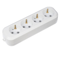 11-8707 Колодка 4 гнезда c заземлением REXANT