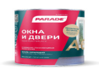 0006345 Эмаль PARADE А6 Окна & Двери полуглянц. 0,9л Россия
