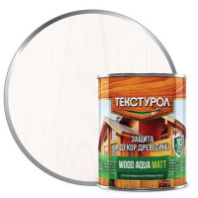0013909 Текстурол WOOD AQUA MATT деревозащитное средство на вод. основе Белый 0,8л Л-С