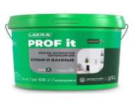 9592369 Краска интерьерная латексная Кухни и Ванные Лакра PROF IT База А 6 кг
