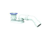 G21 CИФОН ДЛЯ ДУШЕВОГО ПОДДОНА С ПРИКРУЧИВАЮЩИМСЯ ВЫПУСКОМ 1 1/2  И ОТВОДОМ д.40х40/50 45