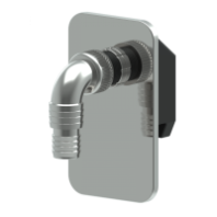 К110 Сифон скрытого монтажа для стиральной или посудомоечной машины хромированный