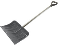 Лопата для снега, полотно 450х330 мм, алюминиевый черенок, диаметр 32 мм, с ручкой (68105-3)