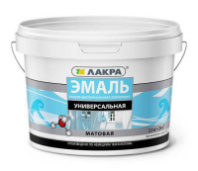 0008108 Эмаль акрил. универсальная Лакра Бел. мат. 2,5кг Л-С