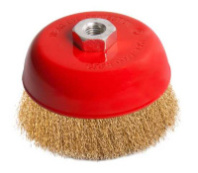 2302023 Щетка-крацовка чашечная, для УШМ, латун.витая проволока, 125мм