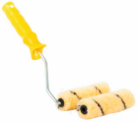 0200152 Мини-валик с ручкой+ролик, полиэстер 13/100/15мм, тигр, D6мм, Россия /28 (аналог 0416002) 