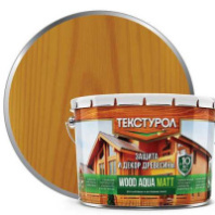 0013916 Текстурол WOOD AQUA MATT деревозащитное средство на вод. основе Дуб 10л Л-С